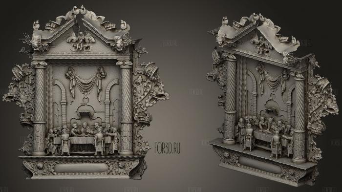 Altarpiece from Orebygard stl model for CNC